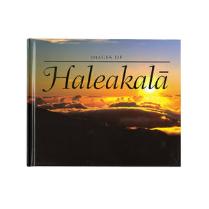 Book shows the golden sunrise over the summit valley of Haleakalā Volcano on Maui.