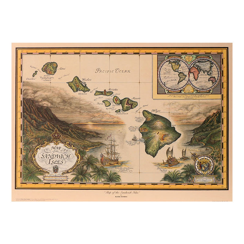 Poster: Sandwich Islands – Hawaii Pacific Parks Association