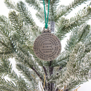 Benchmark Medallion Ornament - Haleakalā Volcano