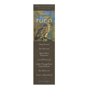 Bookmark: Advice from a Pueo