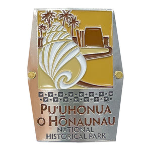 Hiking Medallion: Puʻuhonua o Hōnaunau National Historical Park Logo
