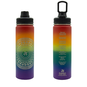 Insulated Water Bottle: Mandala Rainbow Pride Edition