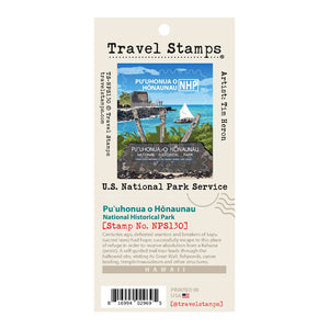Sticker Travel Stamp: Puʻuhonua o Hōnaunau National Historical Park