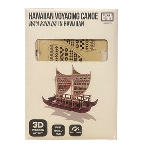 3D Wooden Kit Set: Waʻa, Voyaging Canoe Large