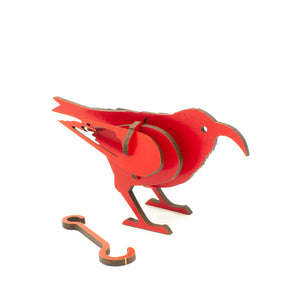 3D Wooden Kit Set: ʻIʻiwi, Hawaiian Honeycreeper
