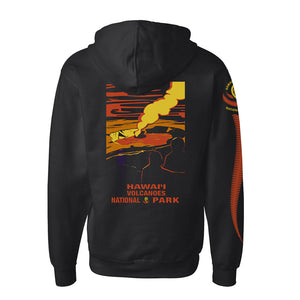 Hawaiʻi Volcanoes National Park Vintage Style Zip Hoodie