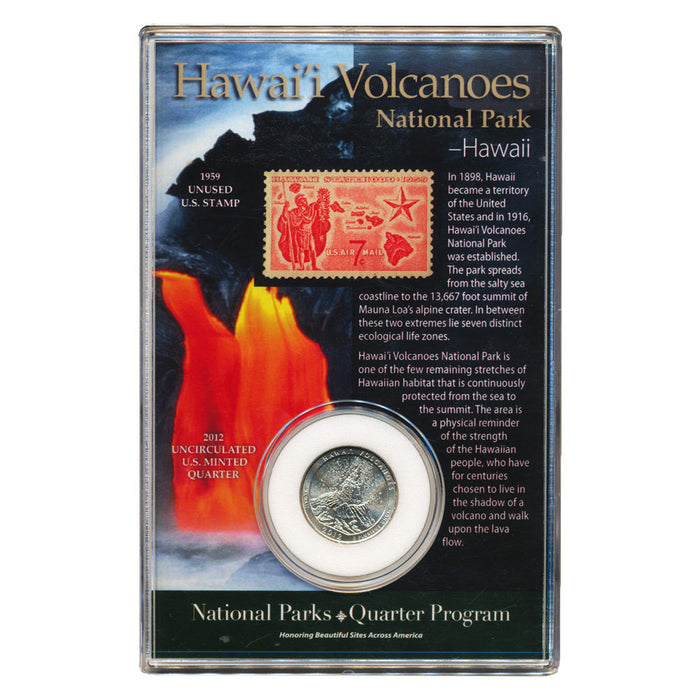 Hawaiʻi Volcanoes National Park Quarter and Stamp Set