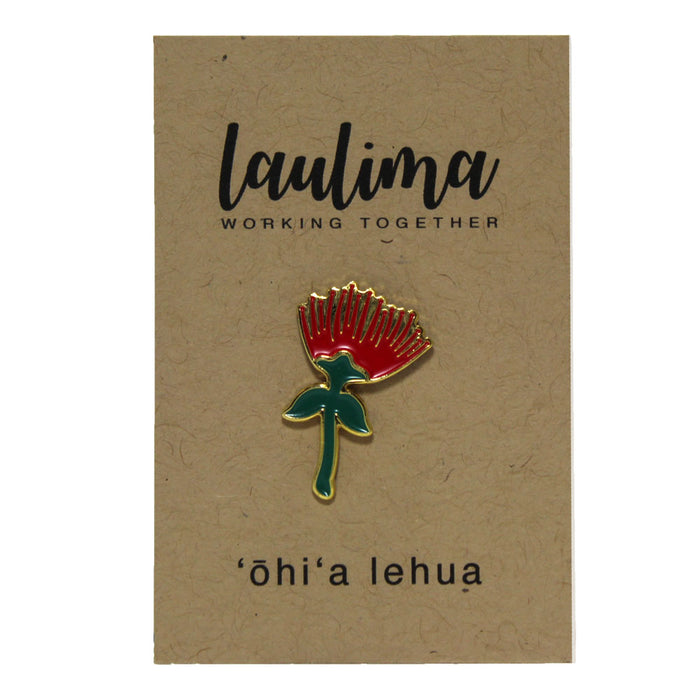 Lapel Pin: ʻŌhiʻa Lehua